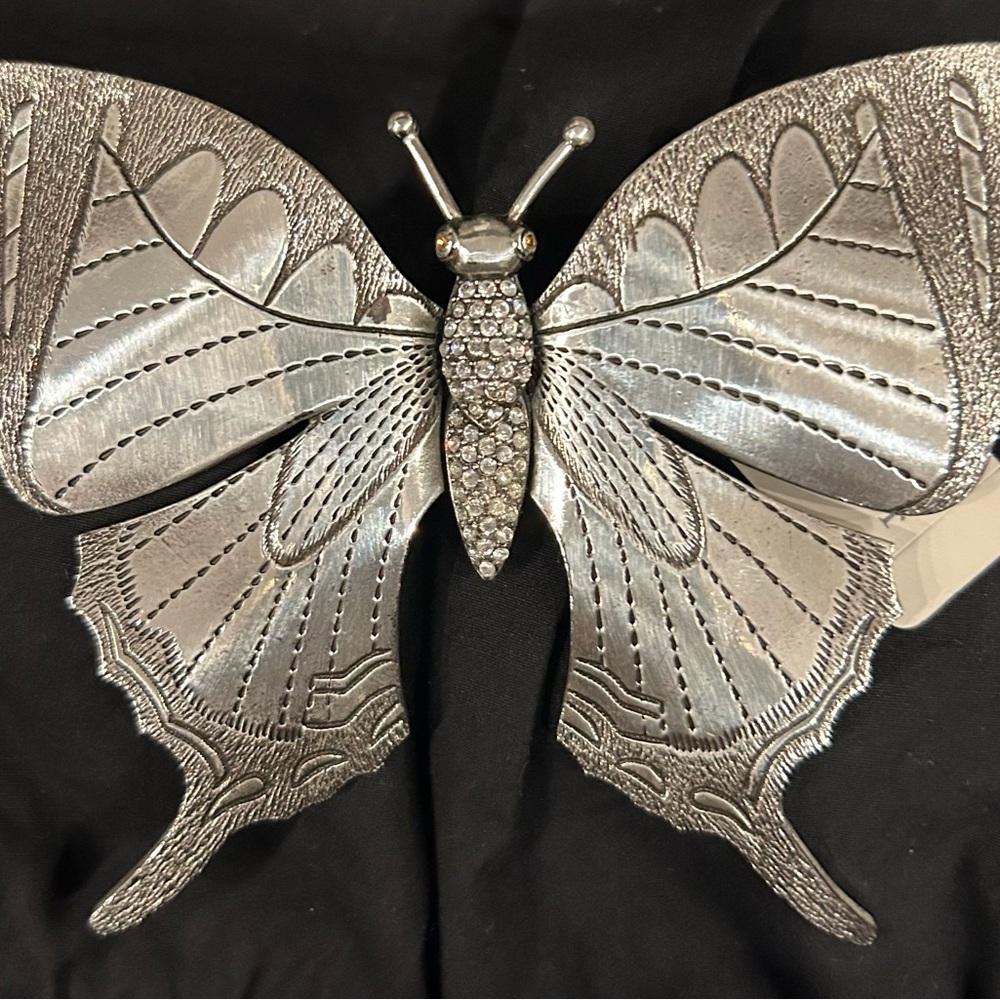 New Vintage Christian Dior Silver Pin Brooch